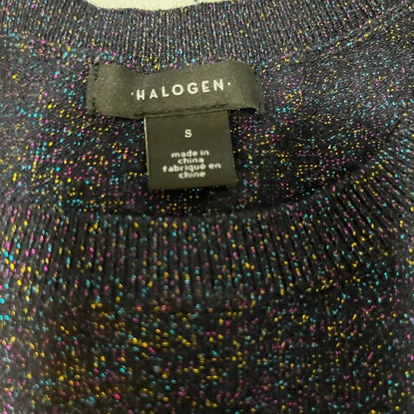 HALOGEN Women's Crew Neck Long Sleeves Sweater Sparkly - Picture 5 of 5